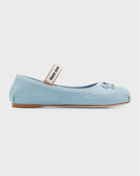 miu miu leather ballerina flats|marie claire ballet flats.